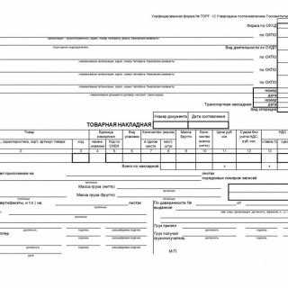 Образцы заполнения товарной накладной в Excel, Word, PDF